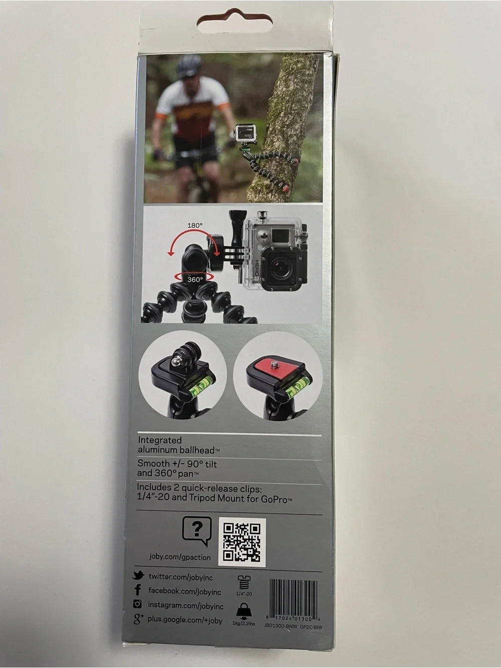 Joby GorillaPod Action Tripod with GoPro Mount - Black & Red Accent